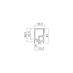 Rahmenprofil PS40, vertikal