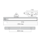 Verdekte console Ø20 mm