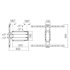 Support mural inclinable pour écran de 37'' à 55''
