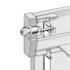 Serrure de bureau cylindre 16,5