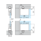 Paar pivots voor glas 5 kg