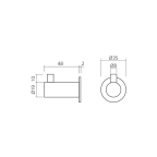 Patère inox ronde