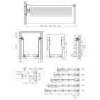 Coulisses simple paroi hauteur 150 mm