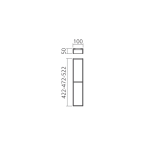Cadre largeur 100 mm design acier