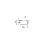 Opbouwprofiel 17 x 8