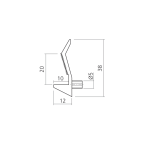 Fachbodenträger mit Klemmsicherung Ø 5 mm