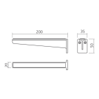 Tablarhalter zum Anschrauben