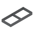 Rahmen, Breite 200 mm, Stahldesign