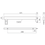 Halter für Tablar und Kleiderstange