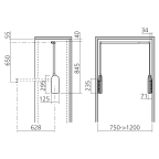 Kleiderlift, doppelt, elektrisch 230 V