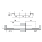 Tourillon double KOFIX pour panneaux de 19 mm