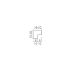 Hoek 90° voor LED strip