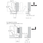 Scharnier CLIP top 170° voor halfopliggende of inliggende deur