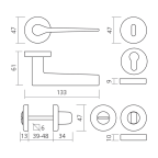 Ensemble sur rosace LAMA