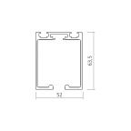 Enkele bovenrail PS65