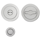 Set runde Muschelgriffe, verriegelbar/entriegelbar
