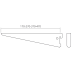 Support pour crémaillère acier double perforation