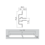 Profil LOFT 1, waagerecht
