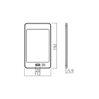 Spot LED rectangulaire en applique 12 V