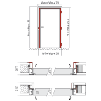 Set für Tapetentür X40 Universal