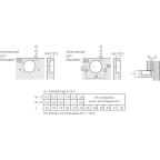 Scharnier MODUL 100° Innenanschlag