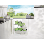 Ensemble d'angle LeMans II Arena Style fond blanc glace galerie chromée