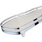 Ensemble d'angle LeMans II Arena Style fond blanc glace galerie chromée