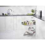 Ensemble d'angle LeMans II Arena Style fond blanc glace galerie chromée