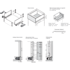 LEGRABOX BLUMOTION / TIP-ON BLUMOTION inox hoogte F