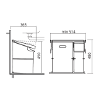 Poubelle Kipp 52 L