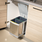 Poubelle tri sélectif inox 15 L