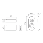 Aanpasbare witte LED-strip sturingsunit en afstandsbediening