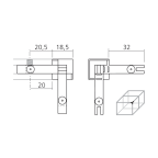 Jonction 3 voies CADRO vitrine