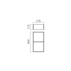 Cadre largeur 218 mm design acier