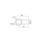 Houder voor buis Ø16 mm