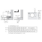 Stollenscharnier MODUL BLUMOTION innenliegend