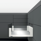 LEGRABOX free BLUMOTION / TIP-ON BLUMOTION seidenweiß matt Höhe C
