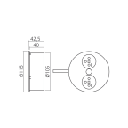 Einbau-Block mit 2 Steckdosen TWIST