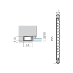 Magnetische snapper voor glasdeur