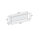 Poignée cuvette rectangle magnétique