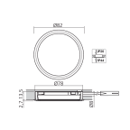 Spot LED 230 V Ø78 mm