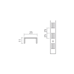 Crémaillère acier double perforation