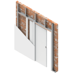 Structure X5 WALL pour porte coulissante