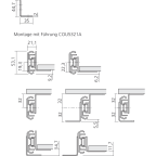 Set Flachformwinkel für Auszug COU5321