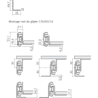 Set van 2 haken voor kogelgeleider COU5321
