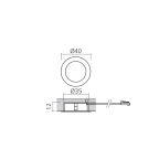 LED-Einbauleuchte 12 V, Ø 35 mm
