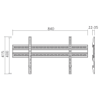 Wandsteun voor scherm van 30'' tot 63''