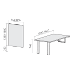 Opklapbaar tafel passend bij SLIM
