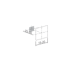 Knop vierkant met uitsparing