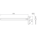 Verdekte console Ø 15 mm